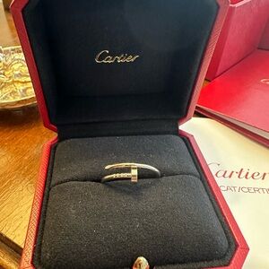 Cartier Juste un Clou Ring 18K White Gold Small - Size 59 ~8.75